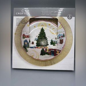 Crofton Holiday Charger and Plate Set